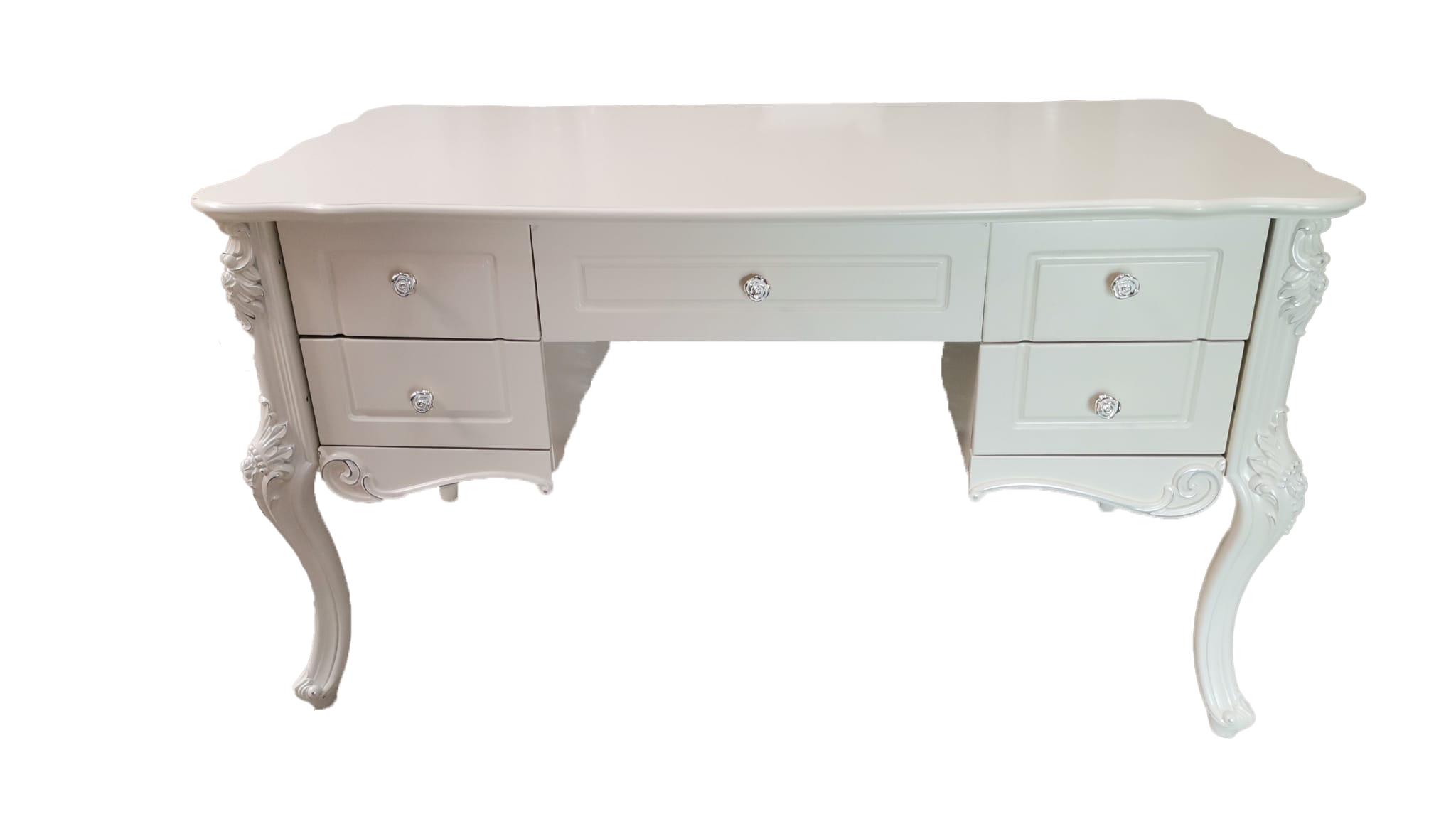 Schreibtisch Kolonial Stil Tisch Schreibtische Barock Rokoko Holz Weiß Sofort