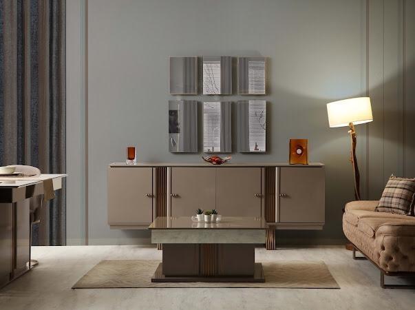 Perfektes Sideboard, Luxus-Esszimmer, neue Holzmöbel, Designmöbel