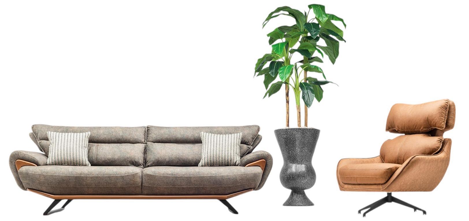 Wohnlandschaft Sofa Set Lounge Polstergarnitur Sitzgruppe Couch Sitzgruppe 3+1