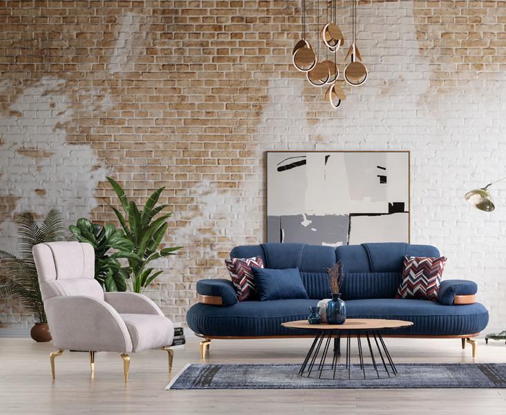 Moderne Sofagarnitur 3+3 Großzügige Wohnbereiche Höchster Komfort und Stil