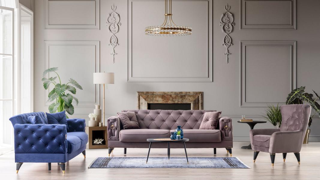 Sofagarnitur 3+3+1 Sitzer Stilvoller Komfort Polstergarnitur Couchgarnitur