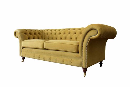 Chesterfield Dreisitzer Luxus Sofa 3 Sitzer Sofas Stoff Design Couch Textil