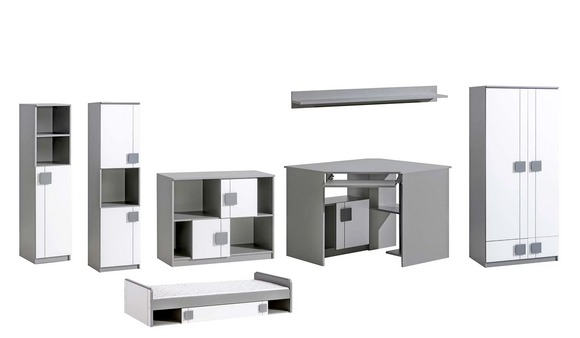 Komplett Jugendzimmer Kinderzimmer Doppelzimmer Bett Schreibtisch