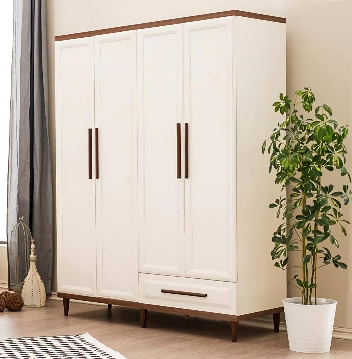 Weiß Kleiderschrank Schlafzimmer Schrank Einrichtung Luxus Möbel Schränke