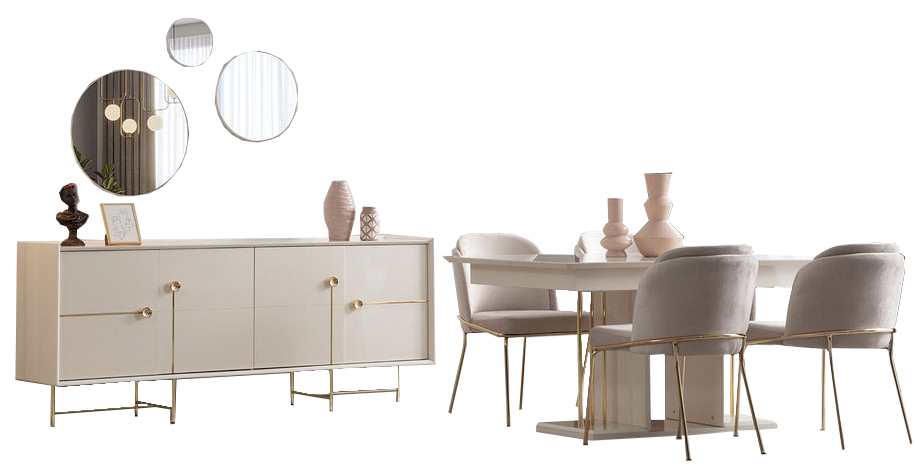 Esszimmer Esszimmergarnitur Esstisch Esszimmertisch Set Gruppe 9tlg