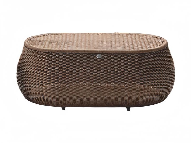 Couchtisch Braun Luxus Hochwertig Möbel Modern Terrasse Design Rattan Oval