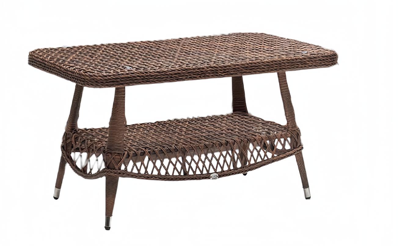 Couchtisch Braun Terrasse Design Tische Möbel Luxus Beistelltisch Rattan Modern