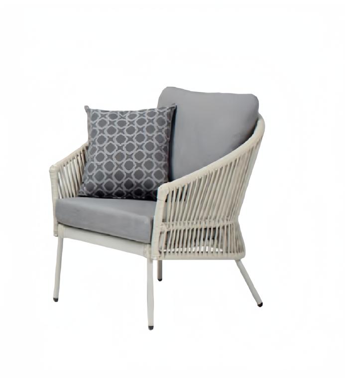 Hochwertig Terrasse Sessel Grau Luxus Modern Sessel stilvoll Rattan Stil