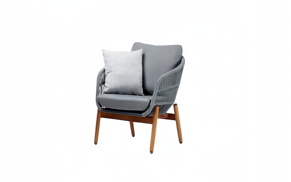 Sessel Modern Beige Couch Relax Hochwertig Rattan Lounge Polster Sitzer Luxus
