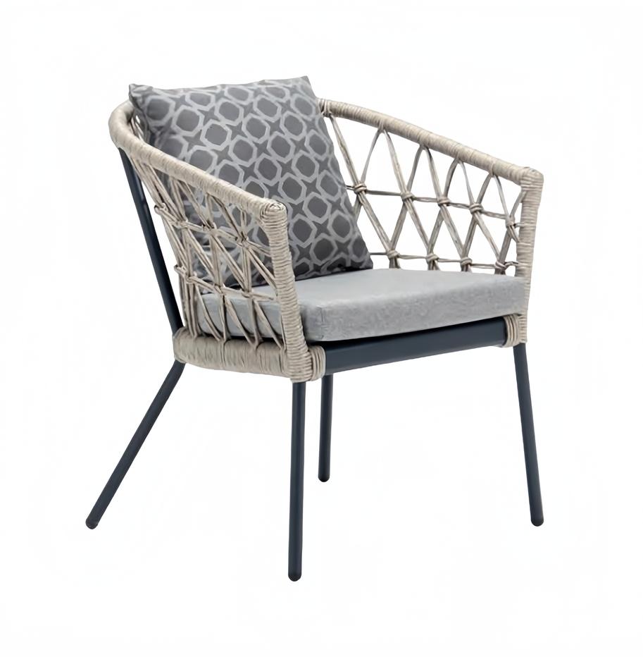 Stilvoll Rattan Qualität Sessel Grau Luxus modernen Stil Luxus bestellen