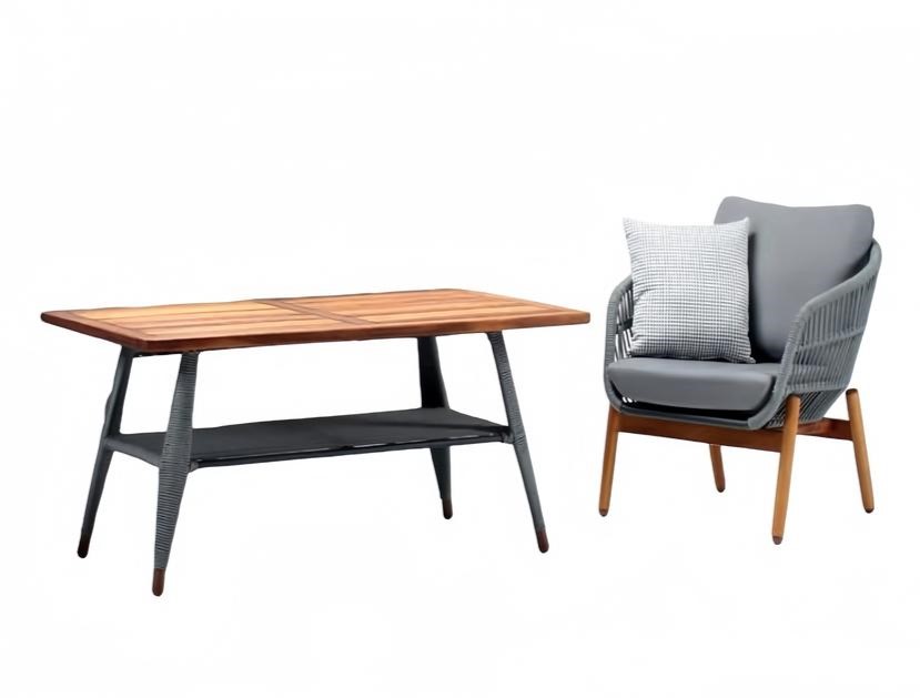 Sessel grau Luxus hohe Qualität Couchtisch Stuhl einzelne modern