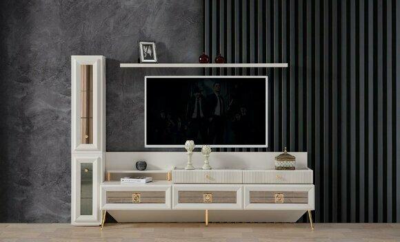 Wand Wohnwand Wohnzimmer Möbel luxus rtv Wohnwände Schrank Regal Neu