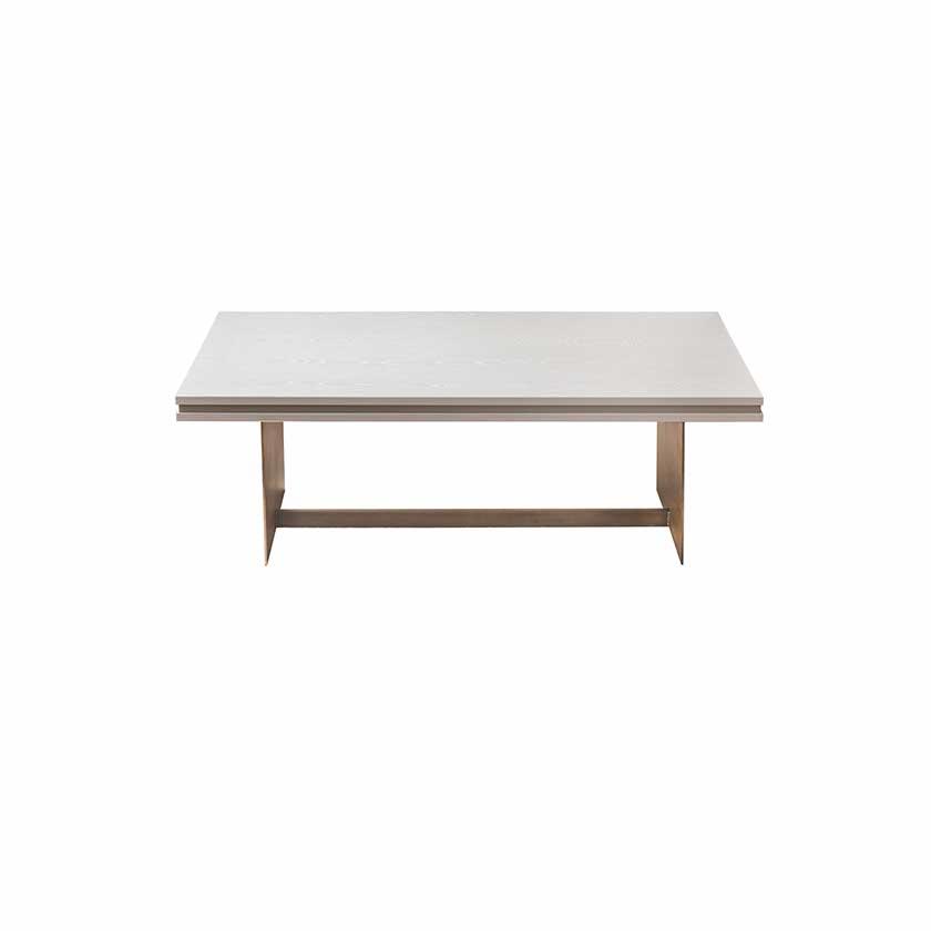 Stilvoller Beiger Couchtisch Wohnzimmer Kaffeetisch Designer Holz Möbel