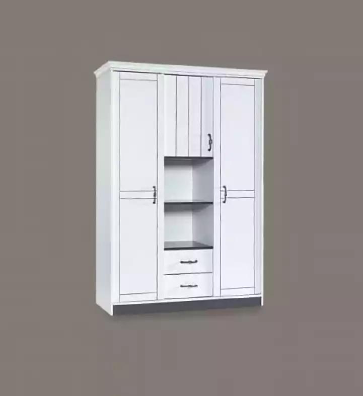 Landhaus Kleiderschrank Schlafzimmer Möbel Holz Weiß Schrank Edle Schränke