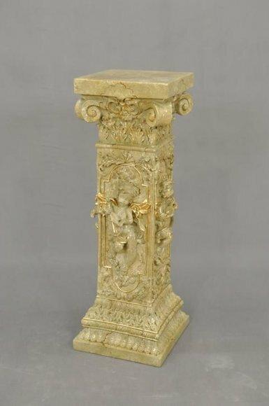 Design Säule Amoretten Skulpturen Figuren Dekoration Deko Ständer