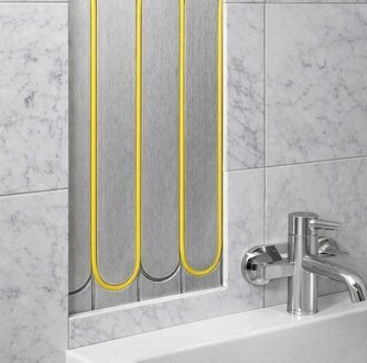 XPS-Systemplatte Wandheizung Modern Aluminium Effizient Strahlungsheizung