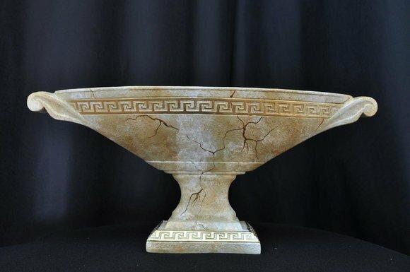 Design XXL Obst Schale Vase Ellipse Vasen Deko Antik Schalen Dekoration