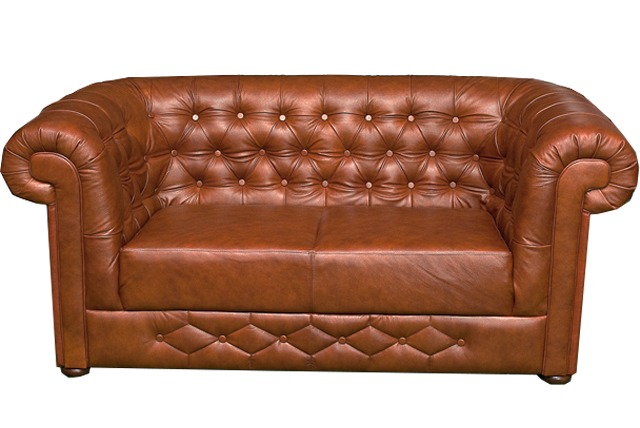 Chesterfield Couch Sofa Garnitur 3 Sitzer Polster Leder Sofas Couchen Braun