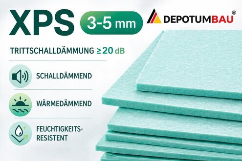 XPS Laminatunterlage – Trittschalldämmung für Laminat & Parkett