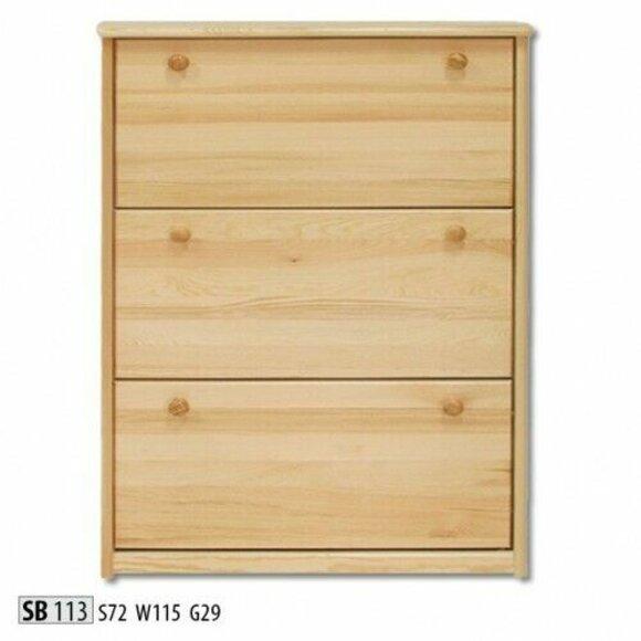 Schuhschrank handgefertigte Kommode Eingangshalle Kommode aus Holz 3 Fächer