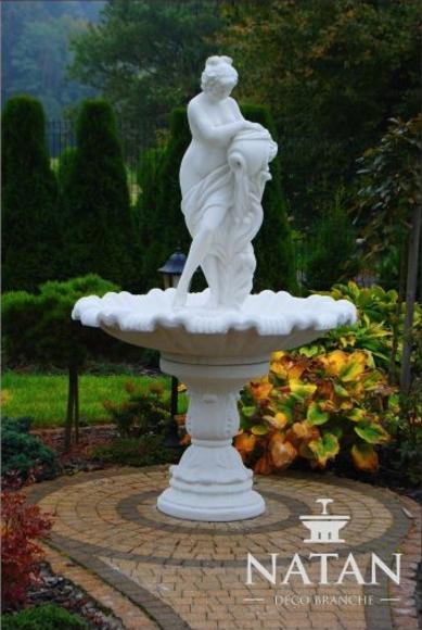 Zierbrunnen Springbrunnen Skulptur Brunnen Dekor Fontaine Garten Teich