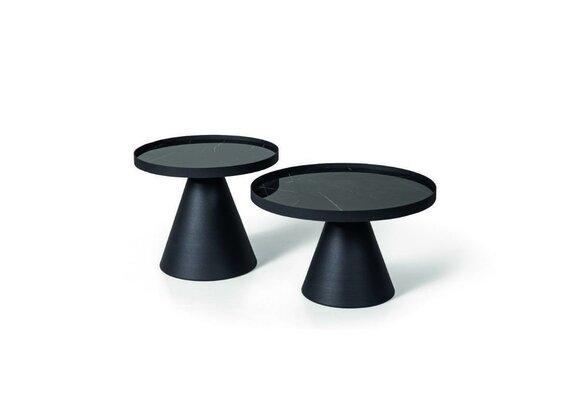 Couchtische Designer Wohnzimmer Edelstahl Möbel Tisch Schwarzer 2er Set