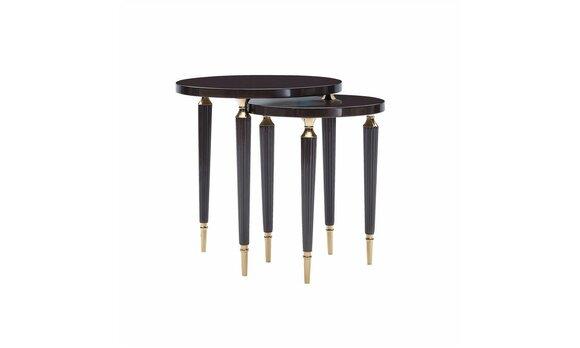 Gruppe Beistelltische Couchtische Kaffeetische Tische Set 2tlg Schwarz
