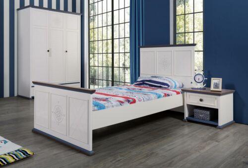 Jugendzimmer Bett Nachttisch Möbel Kleiderschrank Komplette 3tlg. Neu