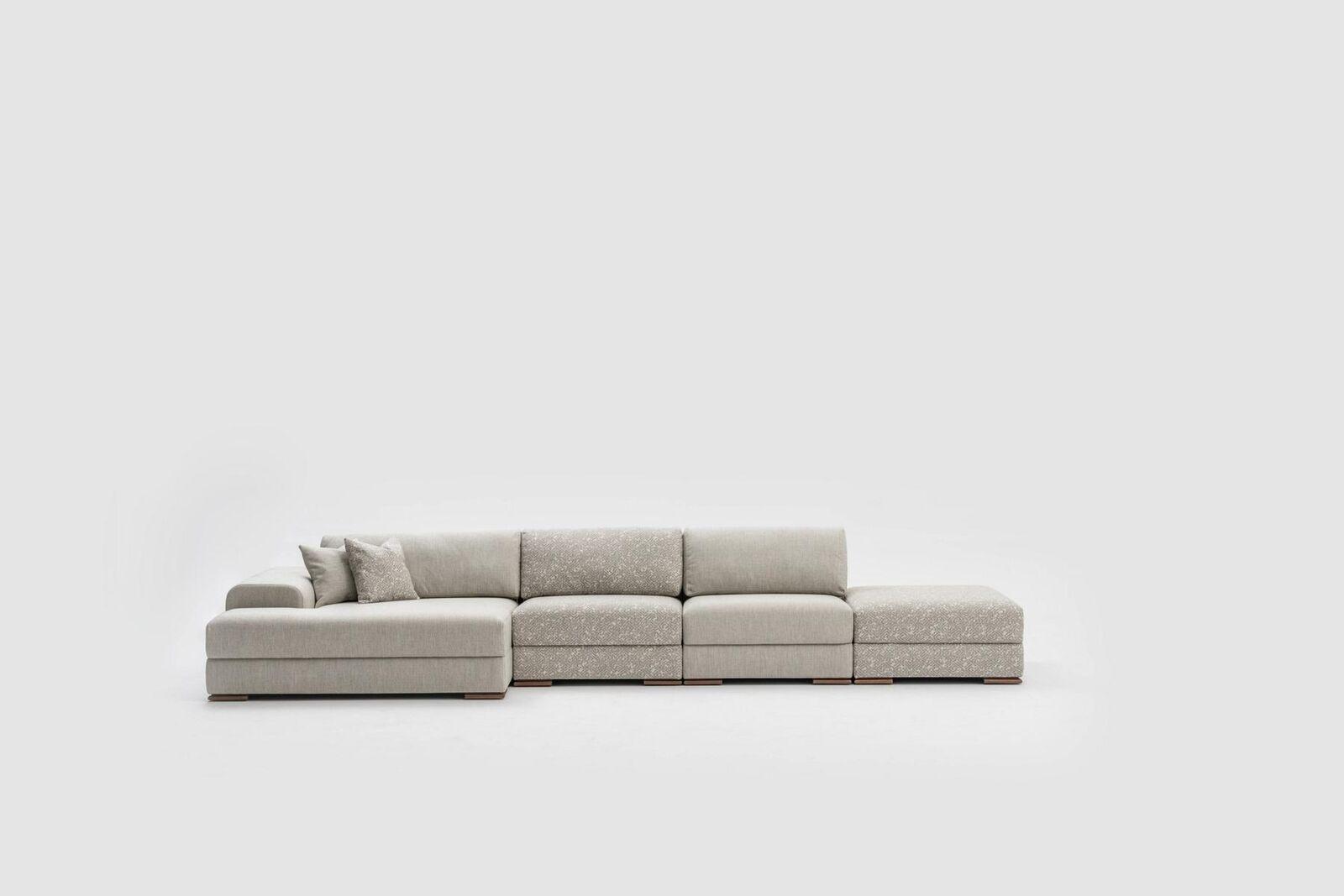 Ecksofa L form Wohnzimmer Polster Textil Sofas Modern Design Luxus 415x150