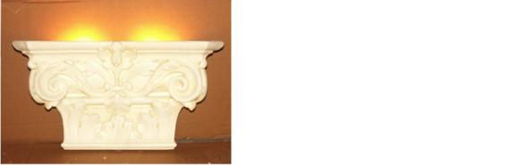 Design Leuchten Leuchte Dekorative Weiß Lampe Wandleuchte Spalte Dekolampe
