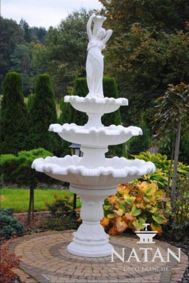 Zierbrunnen Springbrunnen Skulptur Dekor Brunnen Fontaine Garten Teich