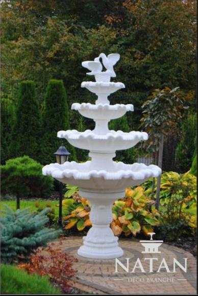 Springbrunnen Garten Teich Brunnen 213cm Steinbrunnen Gartenbrunnen