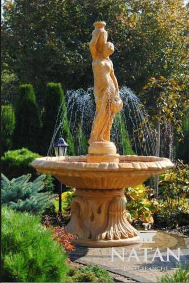 Zierbrunnen Springbrunnen Brunnen Dekoration Skulptur Antik Stil Garten