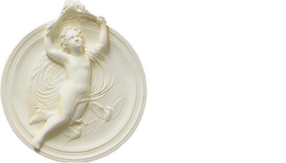 Design Wand Bild Relief Engel 3D Figur Statue Skulptur