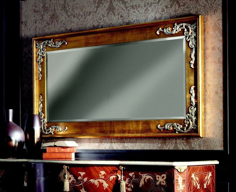 Designer Moderner Großer Spiegel Wandspiegel Echt Holz Rahmen Hängespiegel Klassik Neu