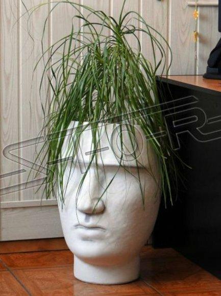 Design Blumentopf Top Planz Kübel Deko Gefäß Figur Töpfe Gesicht Skulptur