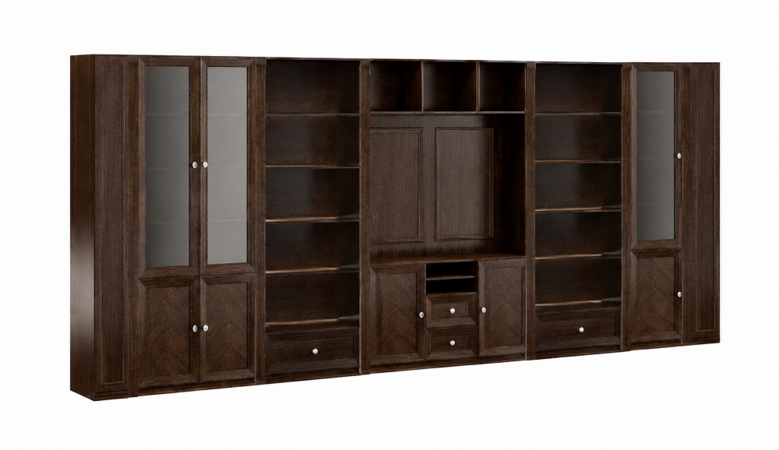 Kirschbrauner Kleiderschrank Luxuriöse Schlafzimmer Holz Schubladen