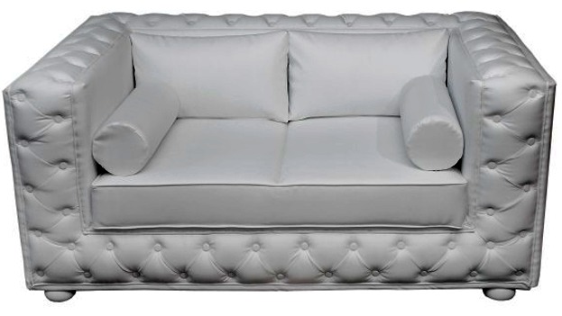 Chesterfield Couch Sofa Garnitur 3 Sitzer Polster Leder Sofas Couchen