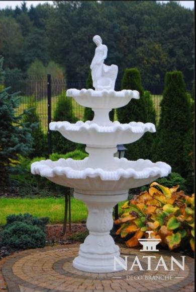 Springbrunnen Garten Teich Brunnen 217cm Steinbrunnen Gartenbrunnen