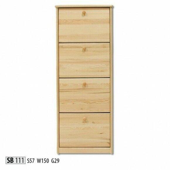 Schuhschrank Fach Kommode Echtholz Massive Möbel Schuhkipper Schuhregal Regal
