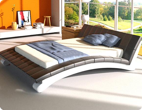 Wasserbett inkl. Wasserbettheizung, Polsterbett Lederbett Bett Irina