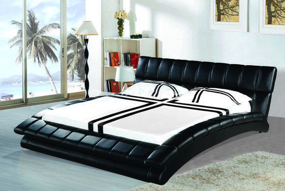 Wasserbett inkl. Wasserbettheizung, Polsterbett Lederbett Bett Maurice