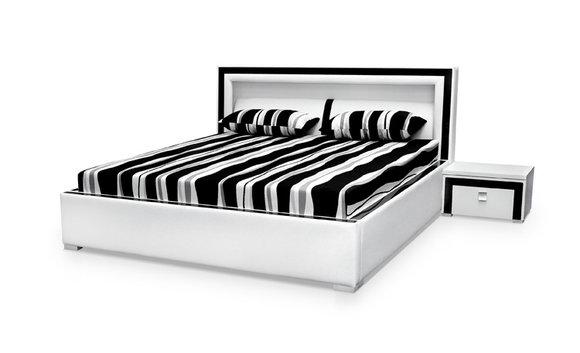 Wasserbett inkl. Wasserbettheizung, Lederbett Bett Polsterbett 160x200cm
