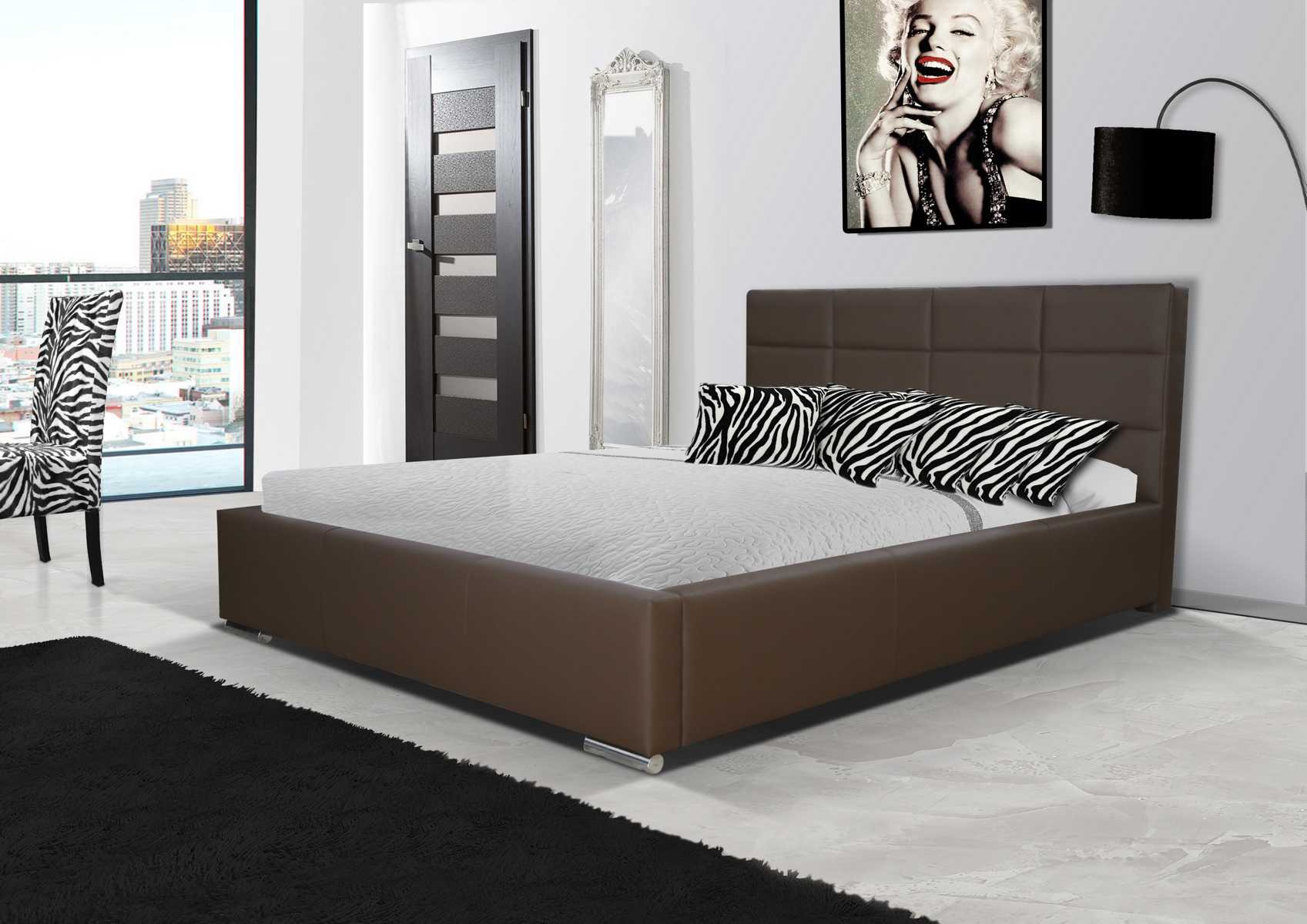 Doppelbett Bett Betten Polster Kunst Leder Schlafzimmer Ehebett Bettkasten