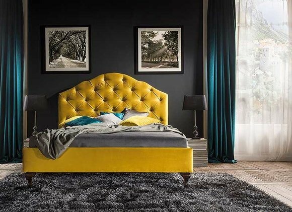 Chesterfield Designer Betten Ehebett Doppelbett Polsterbett Lederbett - Model