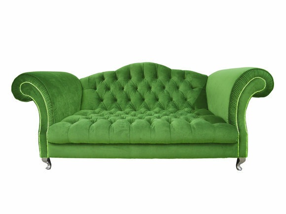 Chesterfield Sofa Grün Velvet Designer Couchen Sofas Garnitur Couch SLIII