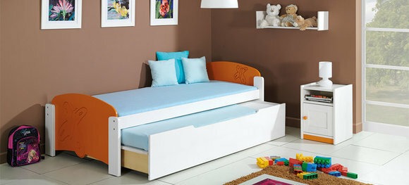 Bett mit Bettkasten Doppelbett 2 x Betten Stauraumbett Kinderbett Jugendbett