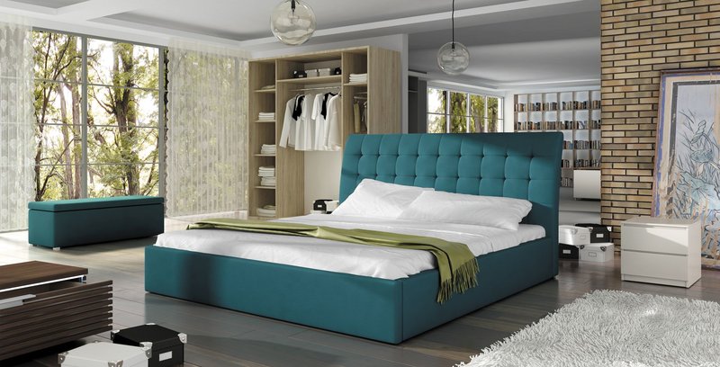 Wasserbett Bett Betten Komplett Lederbett Polsterbett mit Matratze Neu Terasso