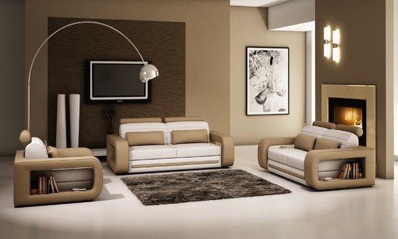 Ledersofa Sofagarnitur Davos 3+3+1 Sitzer (NB)