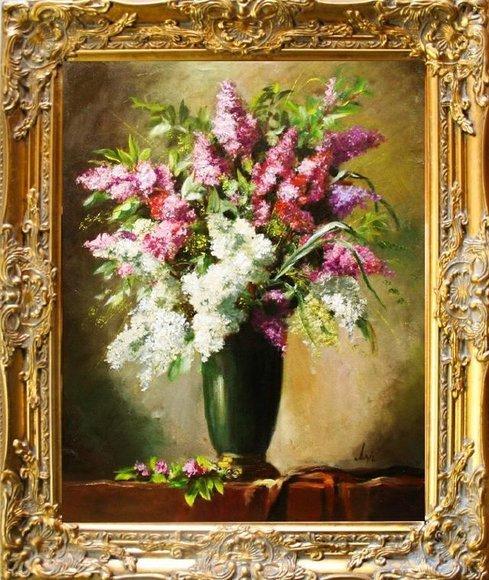 Online kaufen und Bereich Ölbilder Blumen aus Handgemalt dem Pflanzen